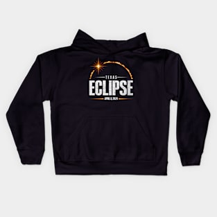 Wos 2024 Total Solar Eclipse Texas - Total Eclipse 2024 Kids Hoodie